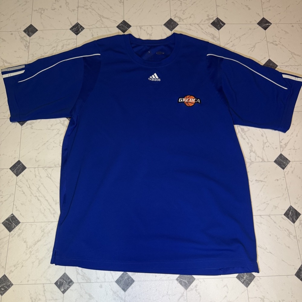 Adidas GKBBCA‎ Basketball Performance T-Shirt Blue Men's Large